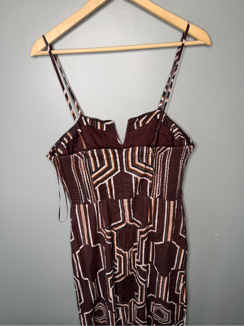 Anthropologie Linen Notched Midi Dress - Picture 7 of 11